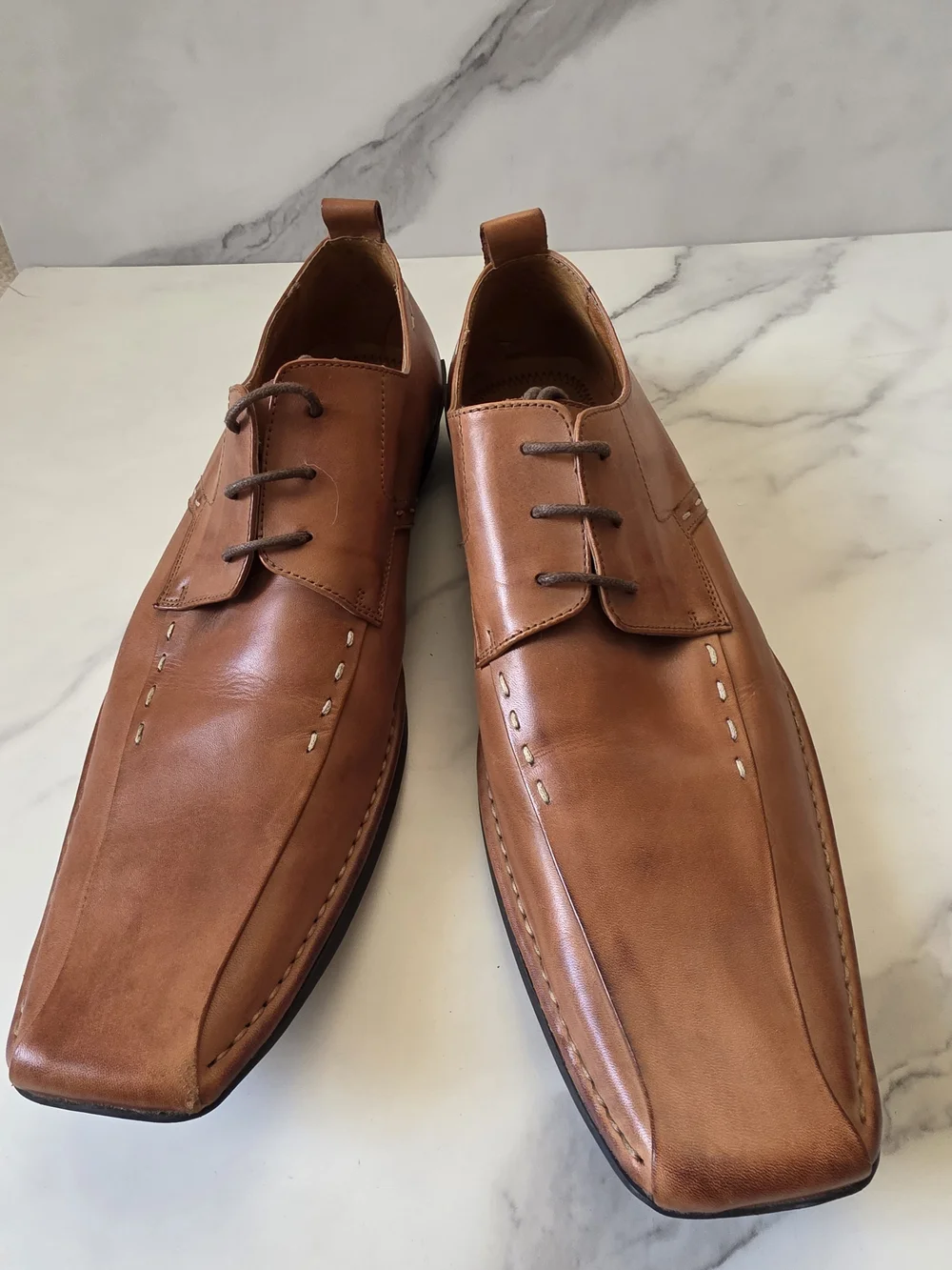 LIKE NEW- STEVE MADDEN 💯 LEATHER OXFORDS- SZ 12